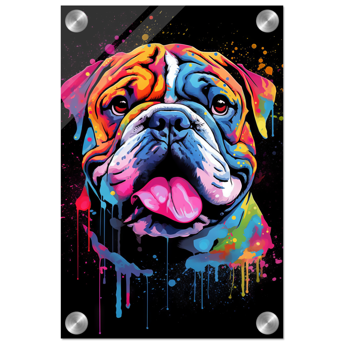 Dog Bulldog Pop Art (DOG102)
