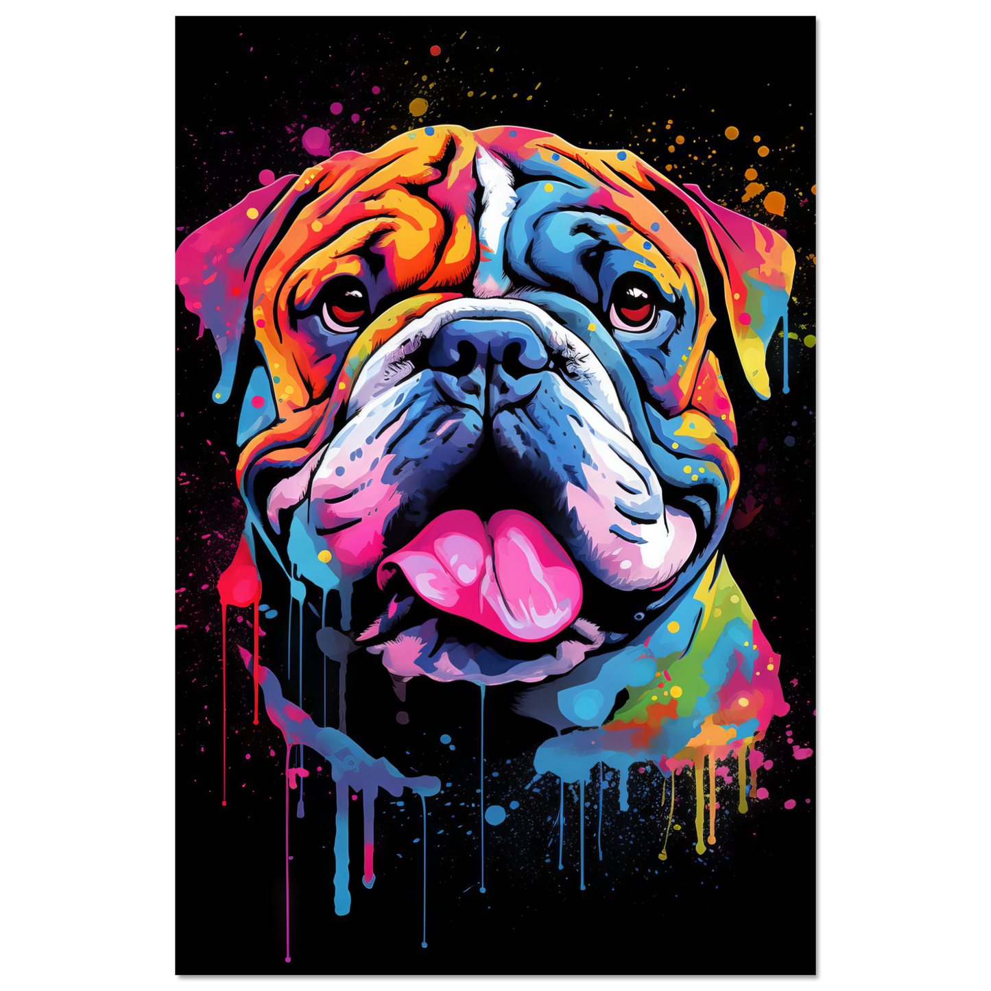 Dog Bulldog Pop Art (DOG102)