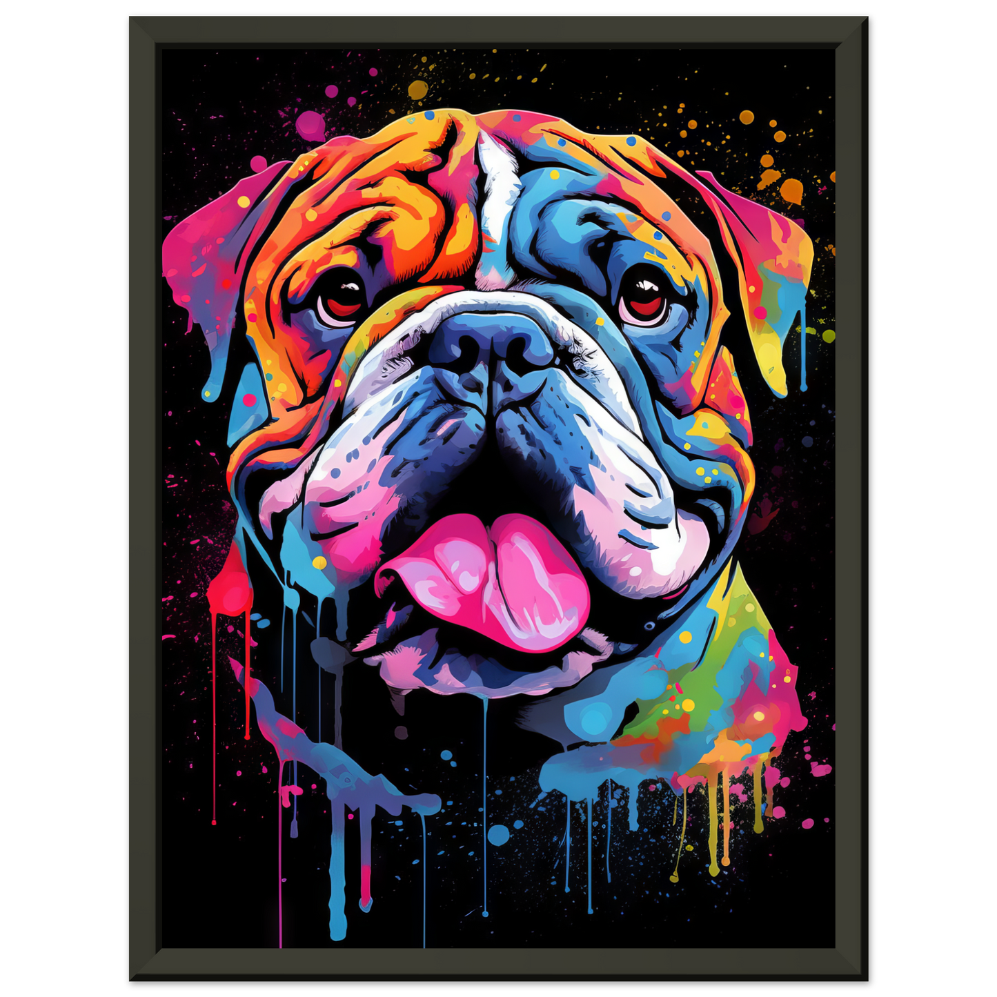 Dog Bulldog Pop Art (DOG102)