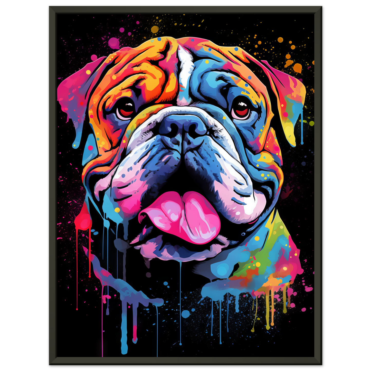 Dog Bulldog Pop Art (DOG102)