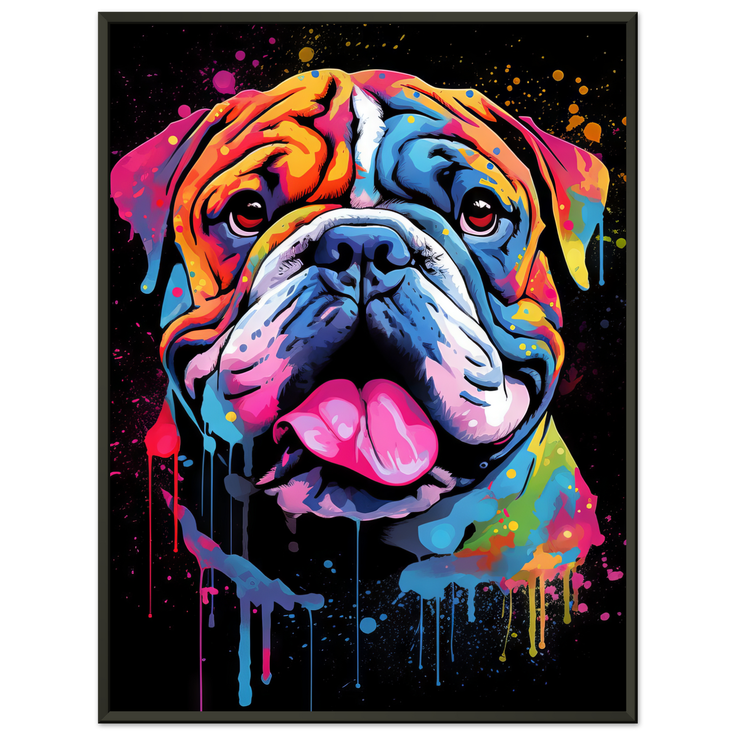 Dog Bulldog Pop Art (DOG102)