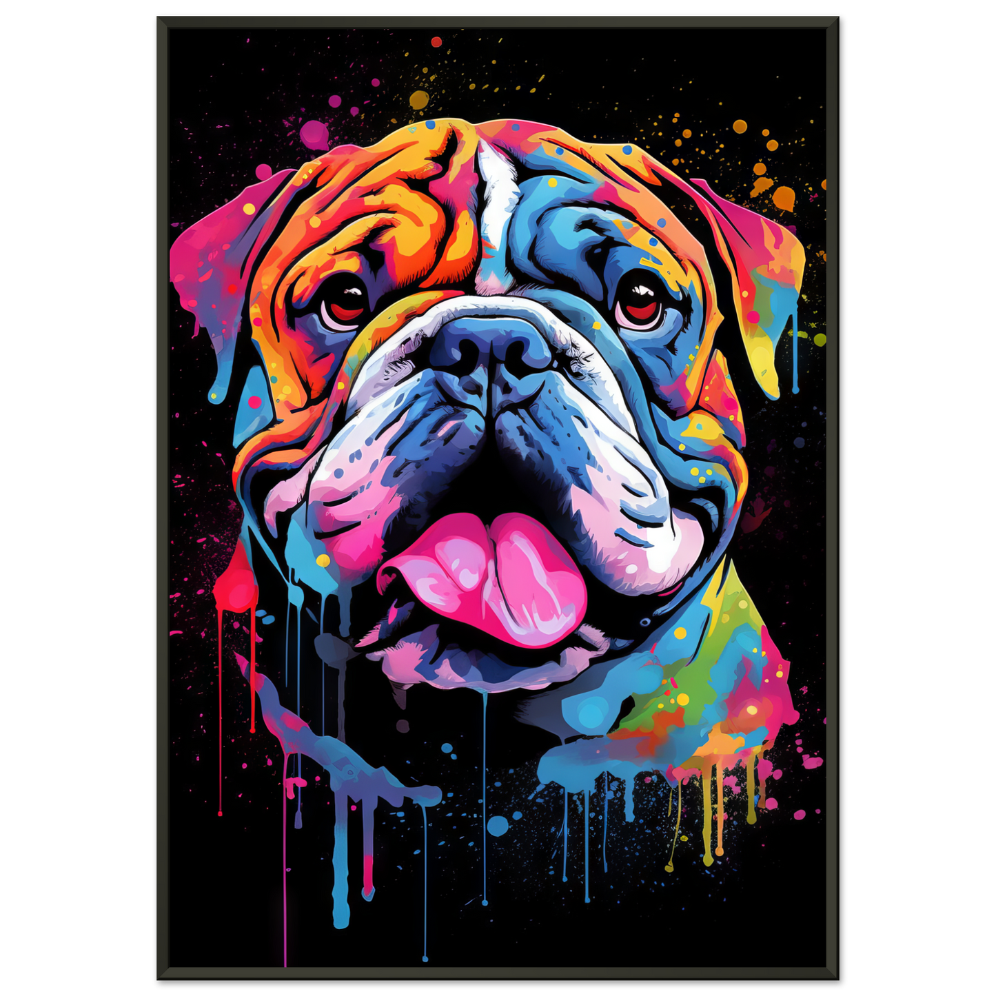 Dog Bulldog Pop Art (DOG102)