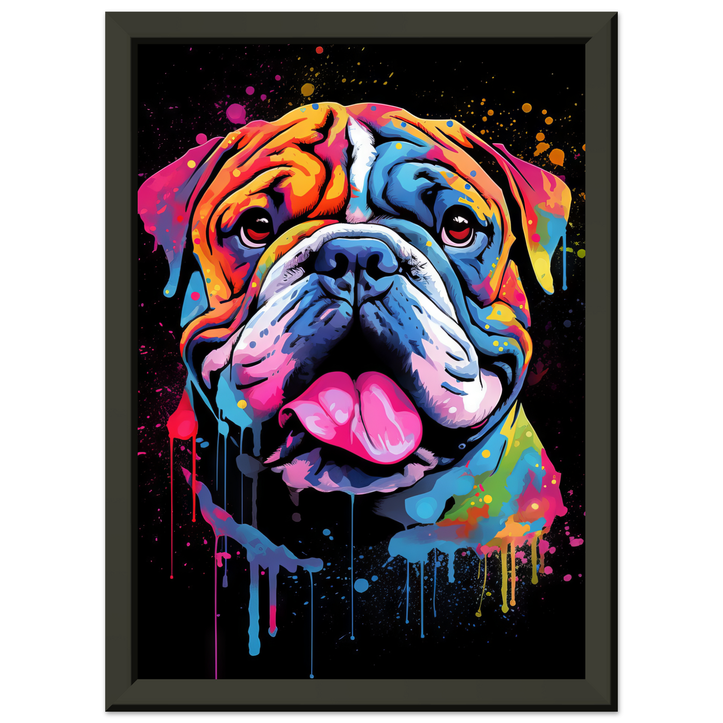 Dog Bulldog Pop Art (DOG102)