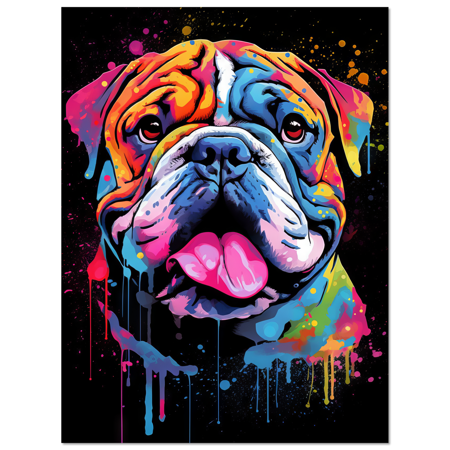 Dog Bulldog Pop Art (DOG102)