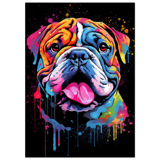 Dog Bulldog Pop Art (DOG102)