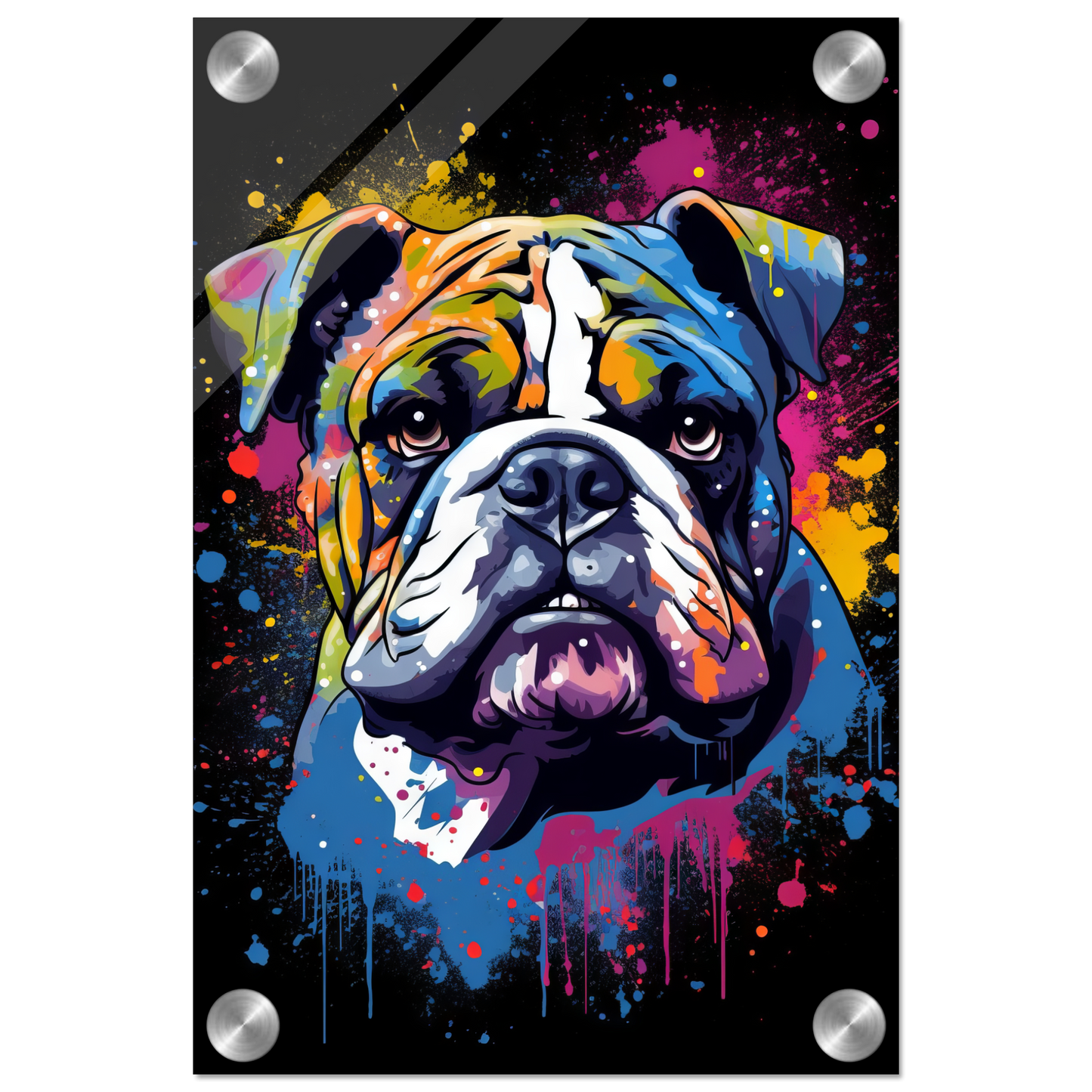 Dog Bulldog Pop Art (DOG103)