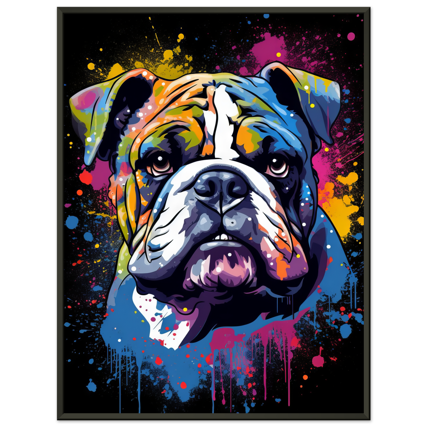 Dog Bulldog Pop Art (DOG103)