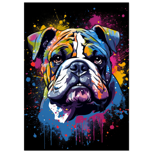 Dog Bulldog Pop Art (DOG103)