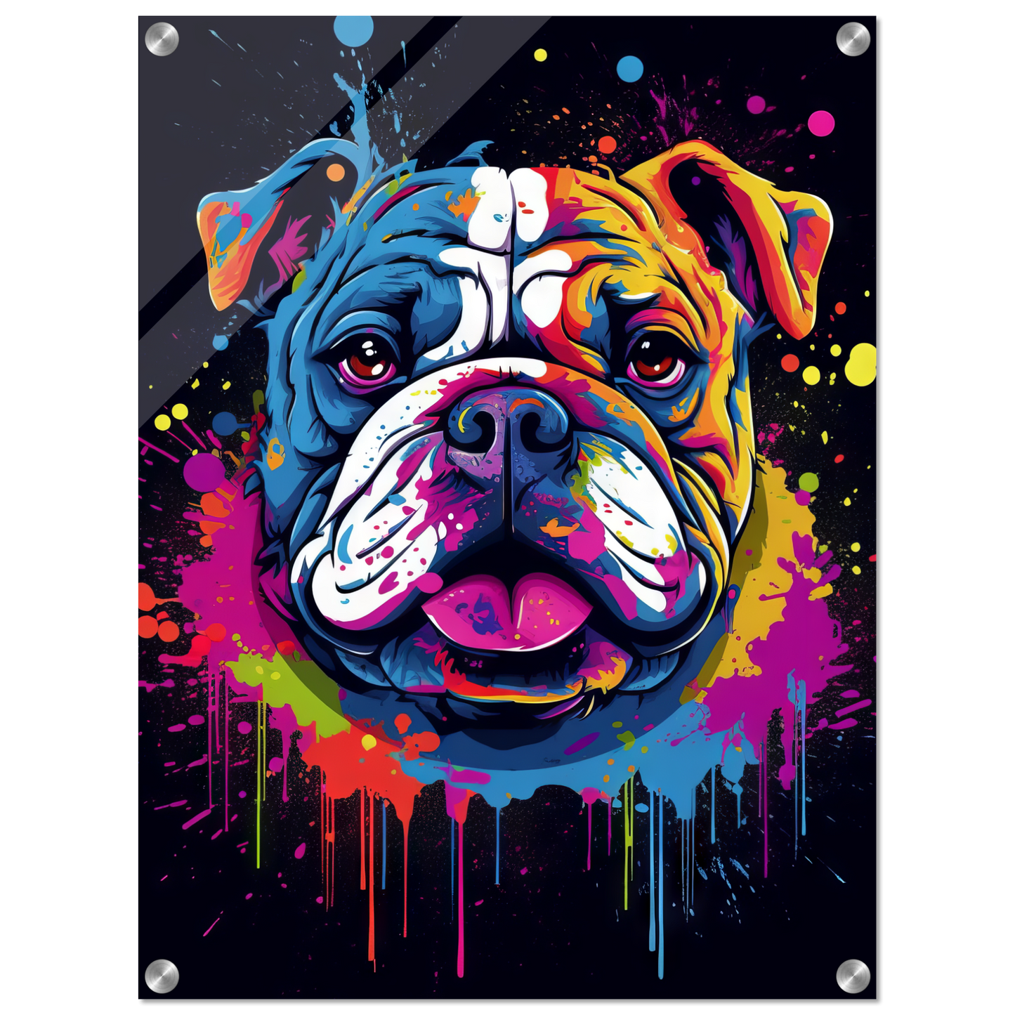 Dog Bulldog Pop Art (DOG104)