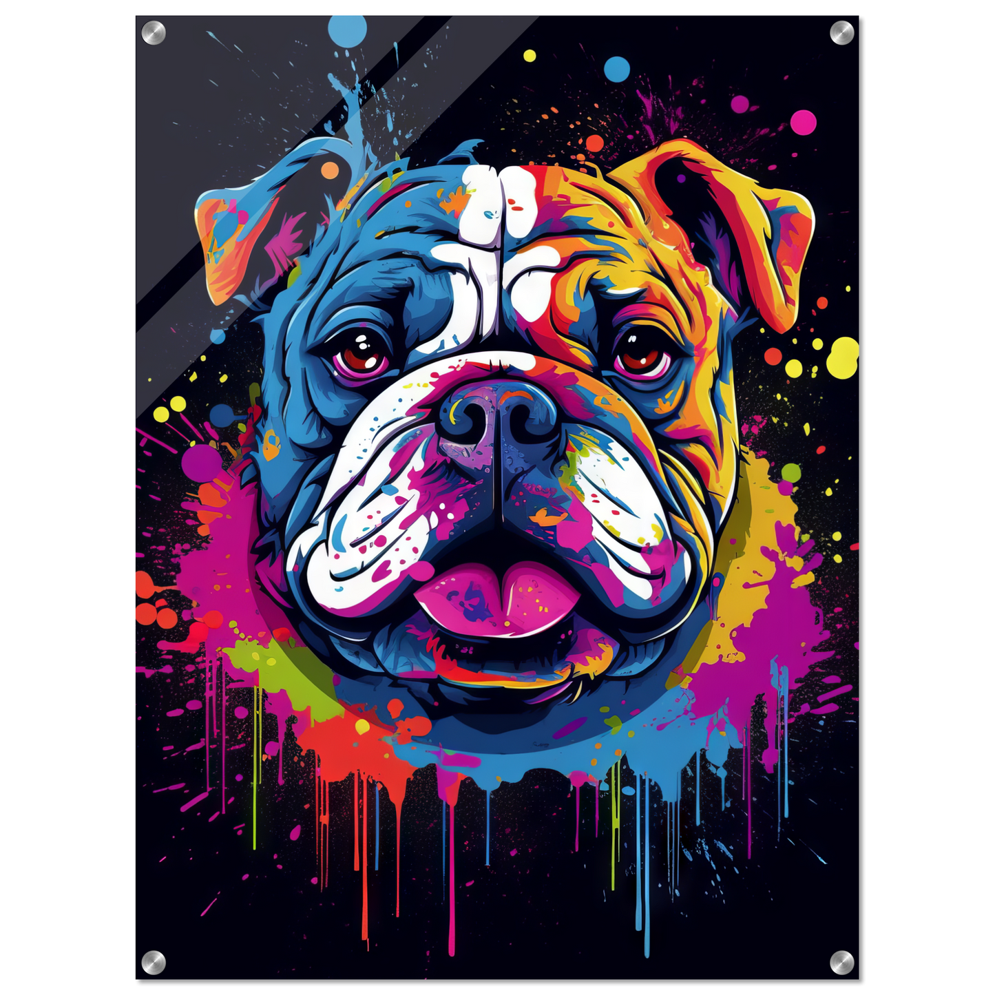 Dog Bulldog Pop Art (DOG104)
