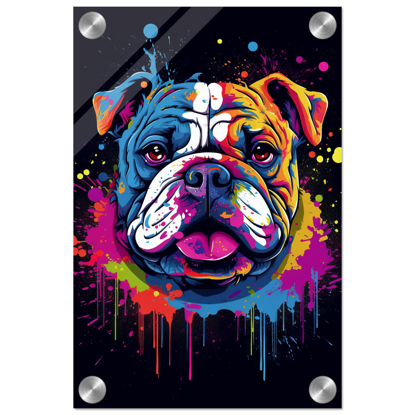Dog Bulldog Pop Art (DOG104)