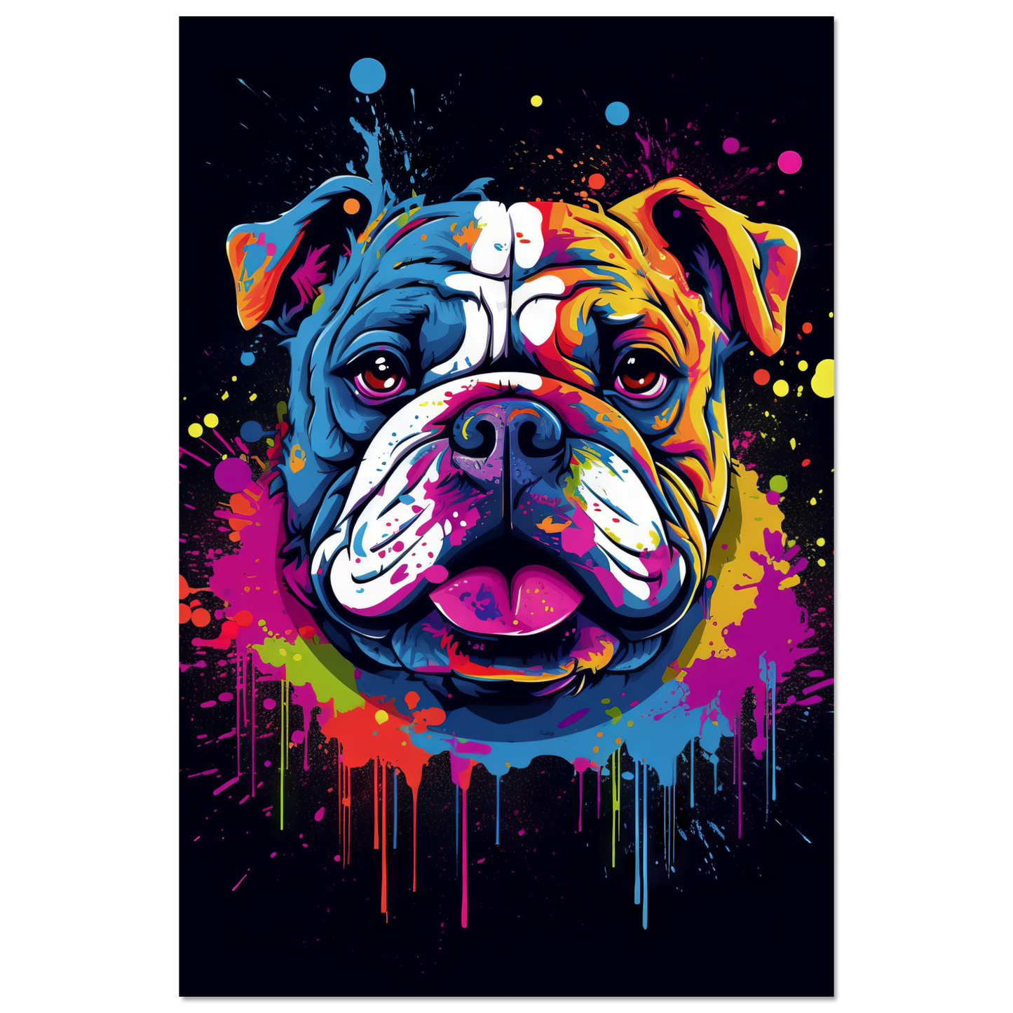 Dog Bulldog Pop Art (DOG104)