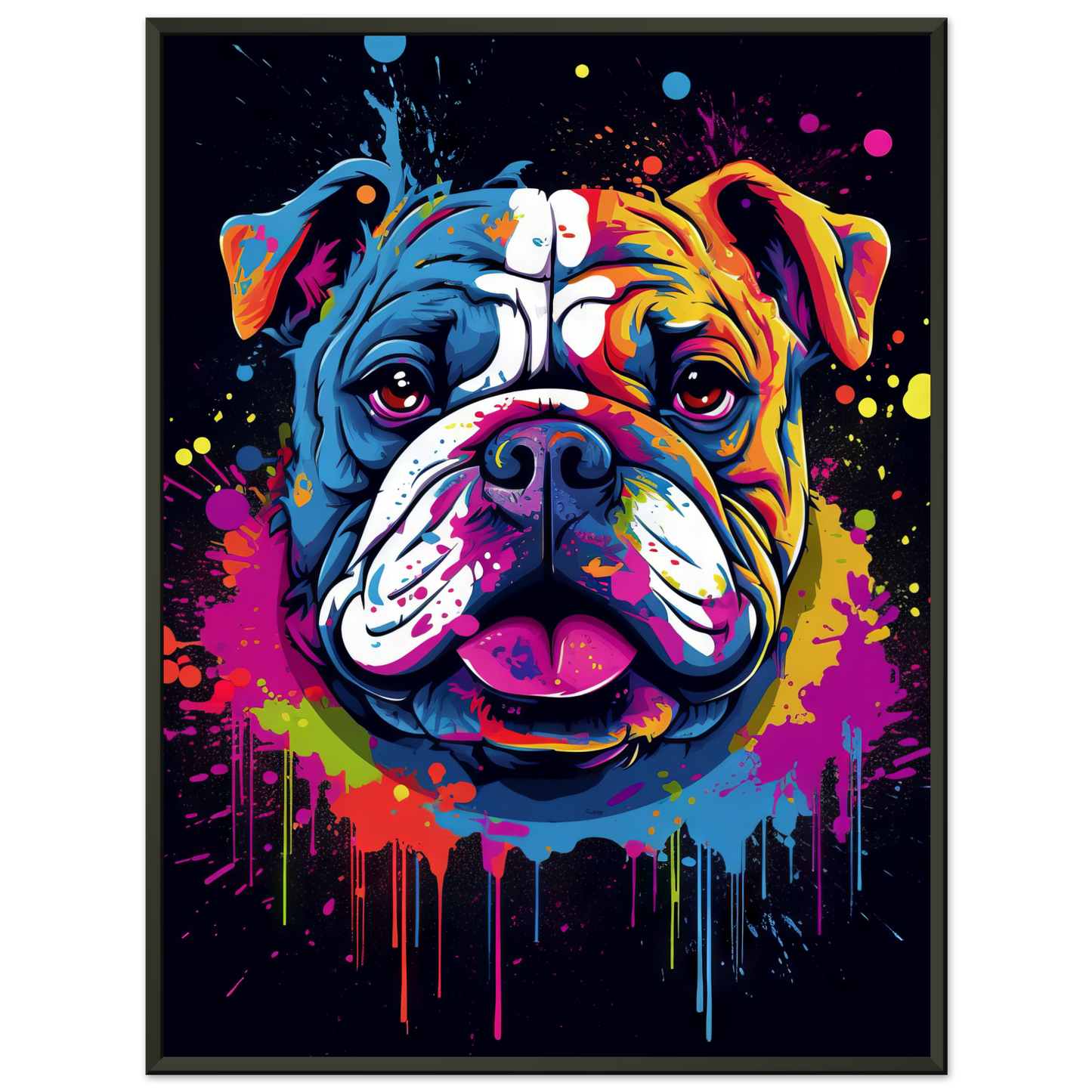 Dog Bulldog Pop Art (DOG104)