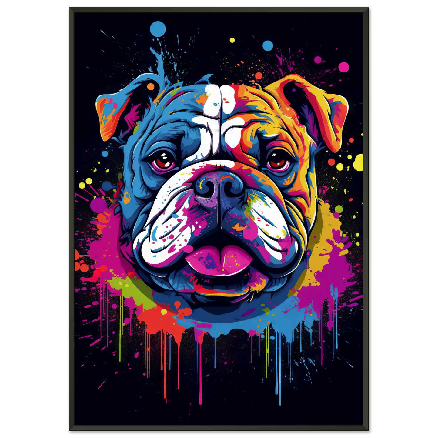Dog Bulldog Pop Art (DOG104)