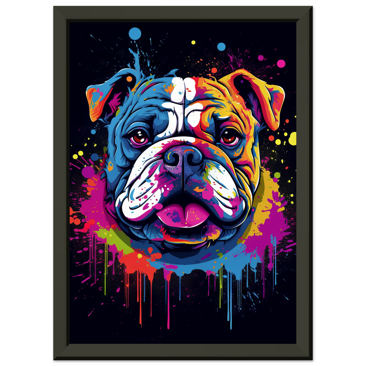 Dog Bulldog Pop Art (DOG104)