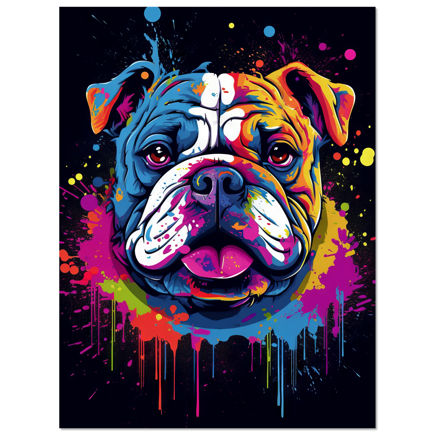 Dog Bulldog Pop Art (DOG104)