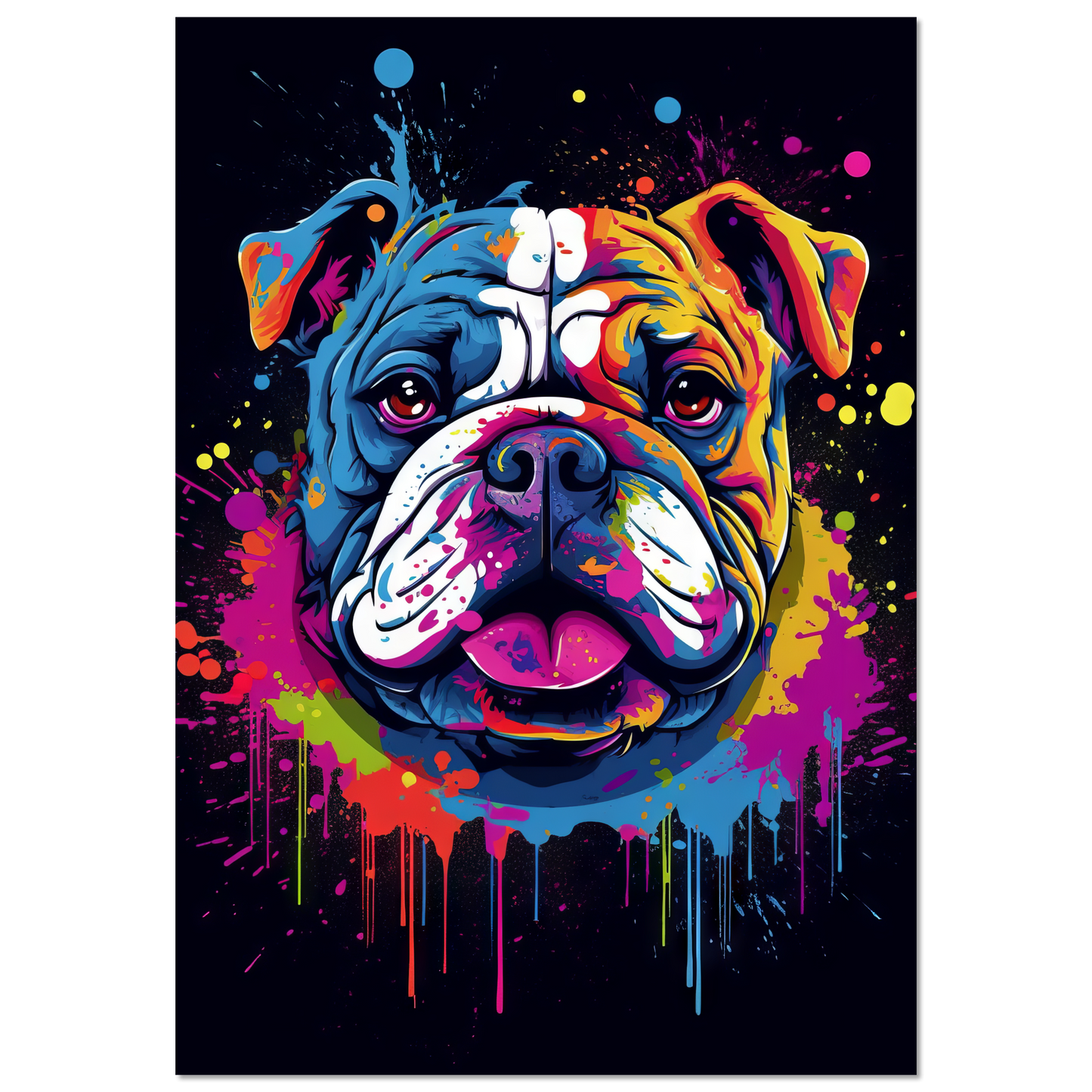 Dog Bulldog Pop Art (DOG104)