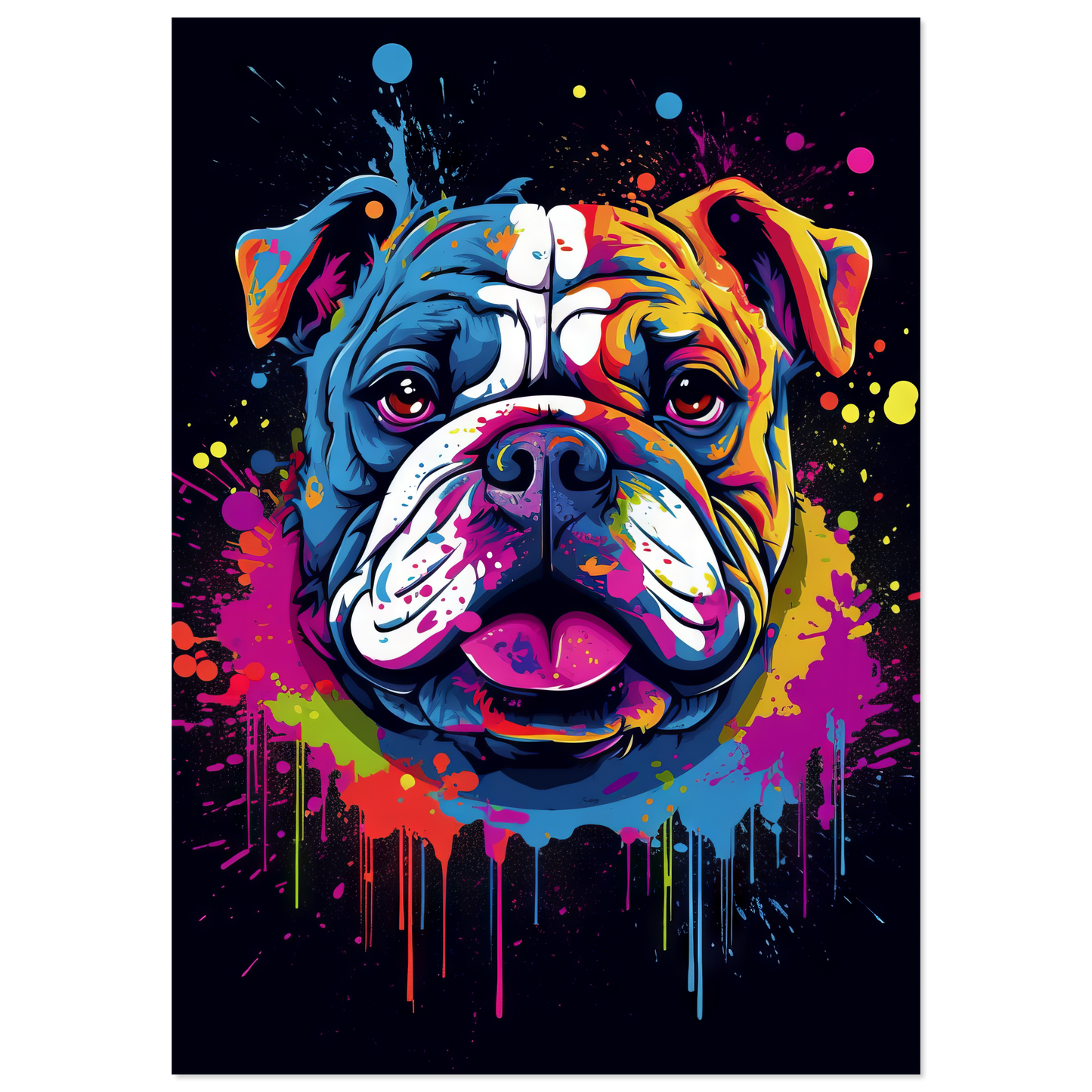 Dog Bulldog Pop Art (DOG104)