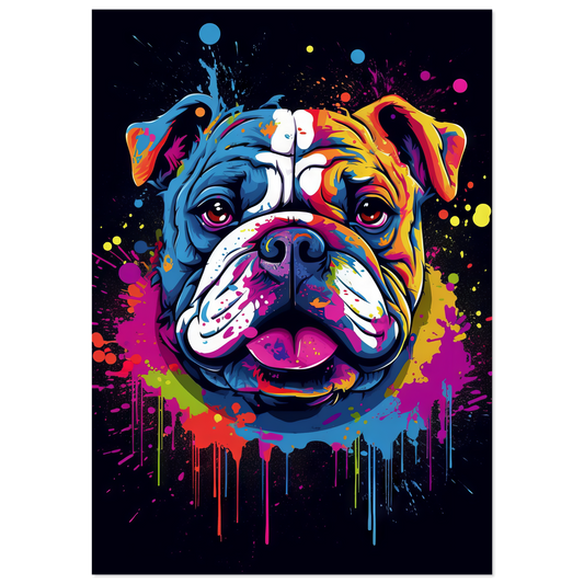 Dog Bulldog Pop Art (DOG104)