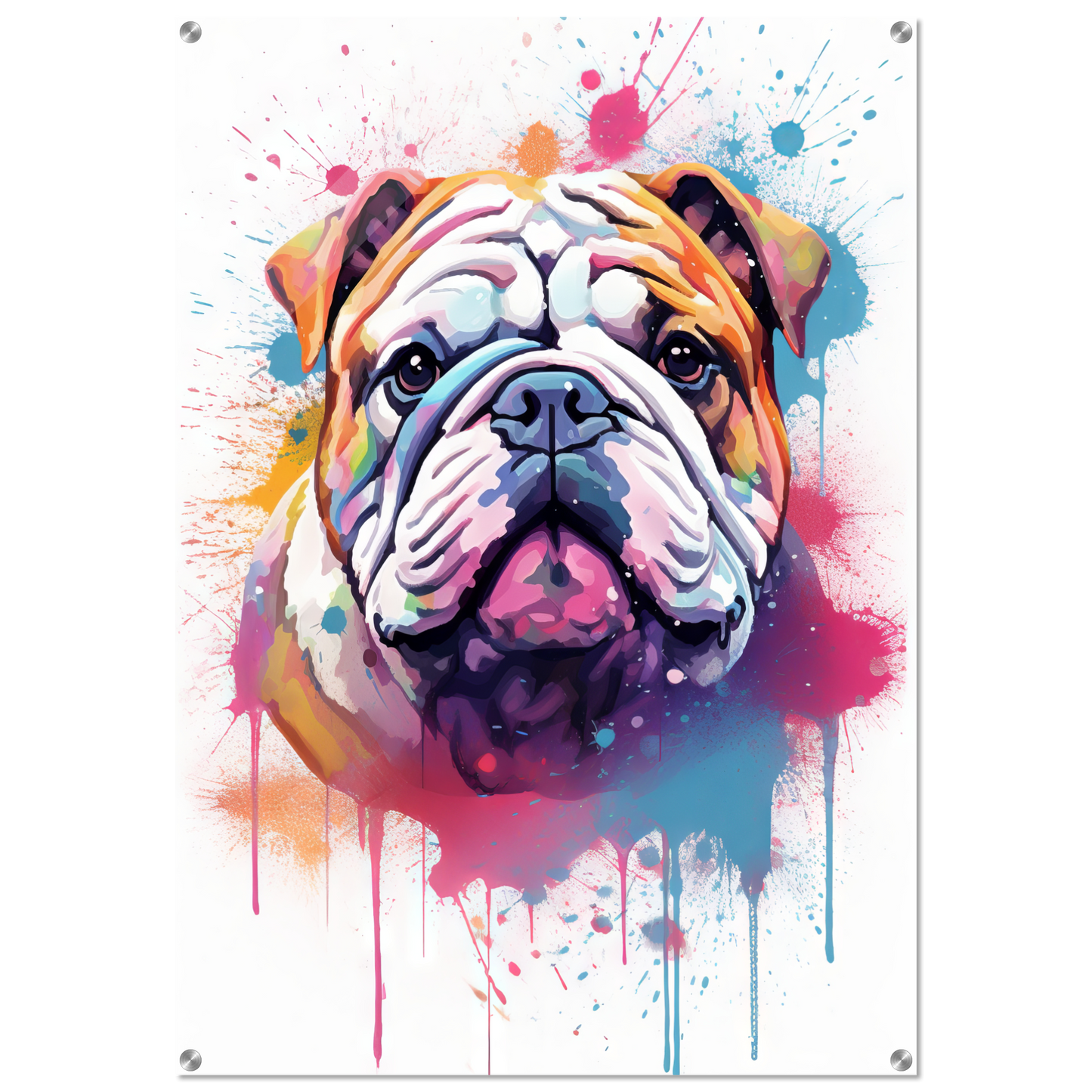Dog Bulldog Pop Art (DOG105)