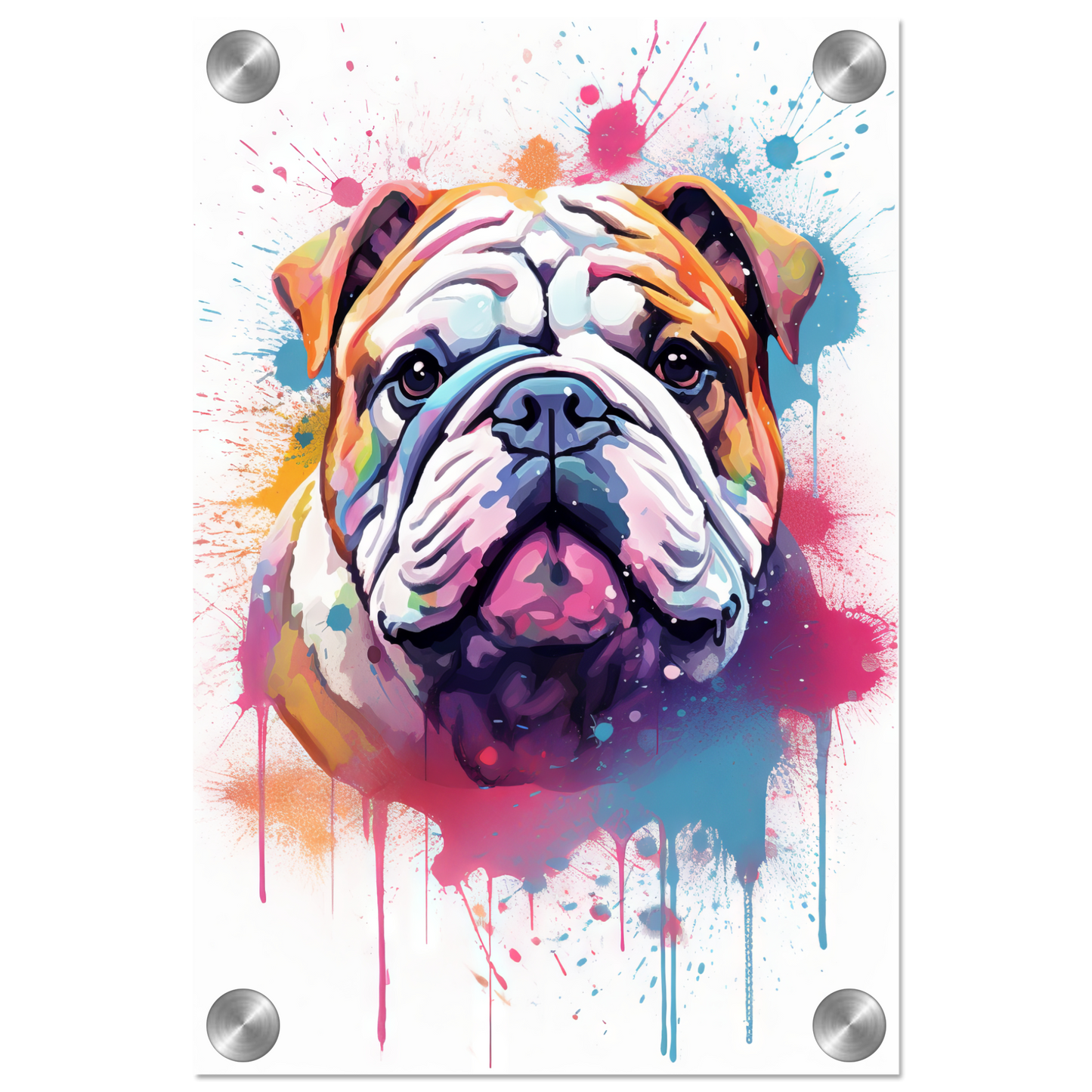 Dog Bulldog Pop Art (DOG105)