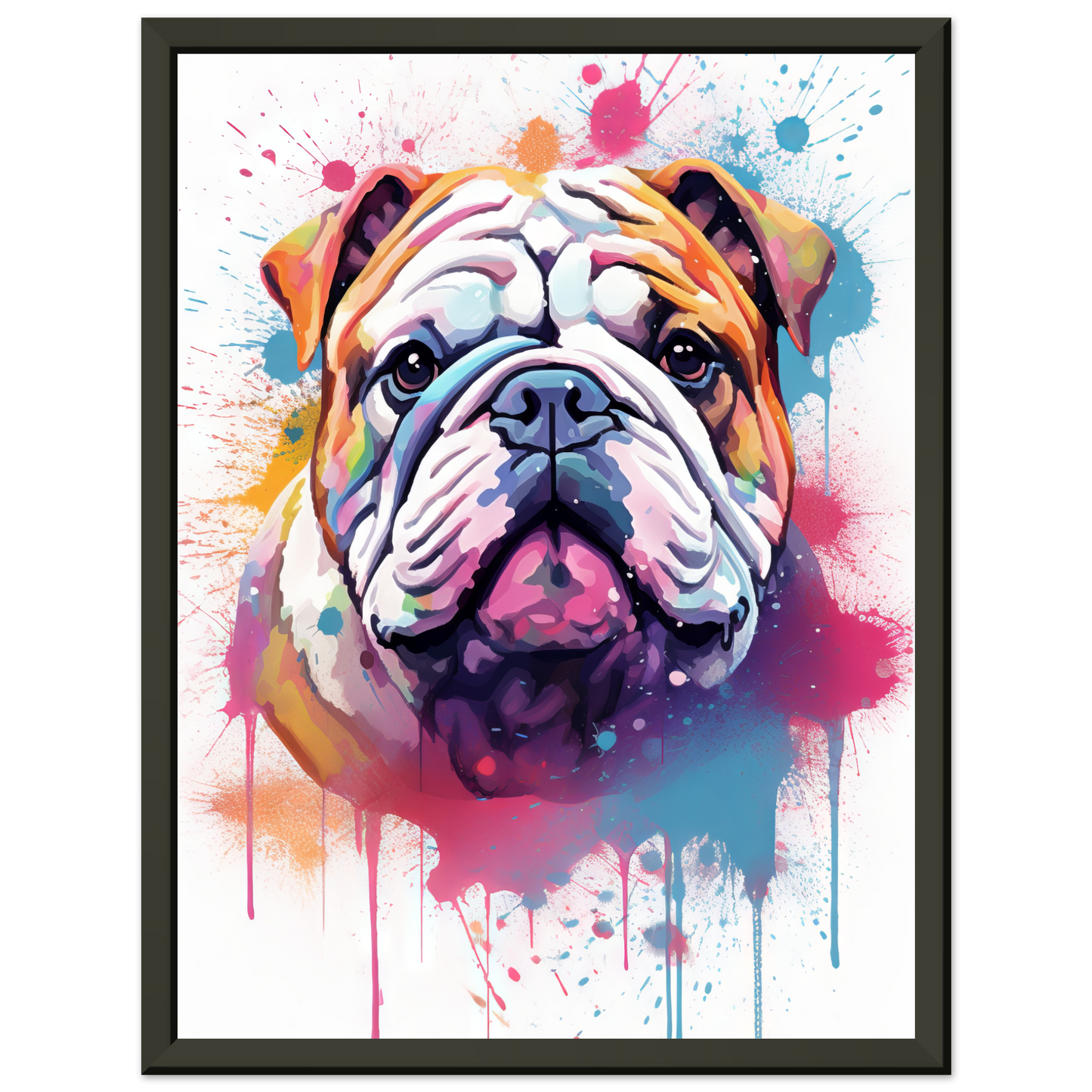 Dog Bulldog Pop Art (DOG105)