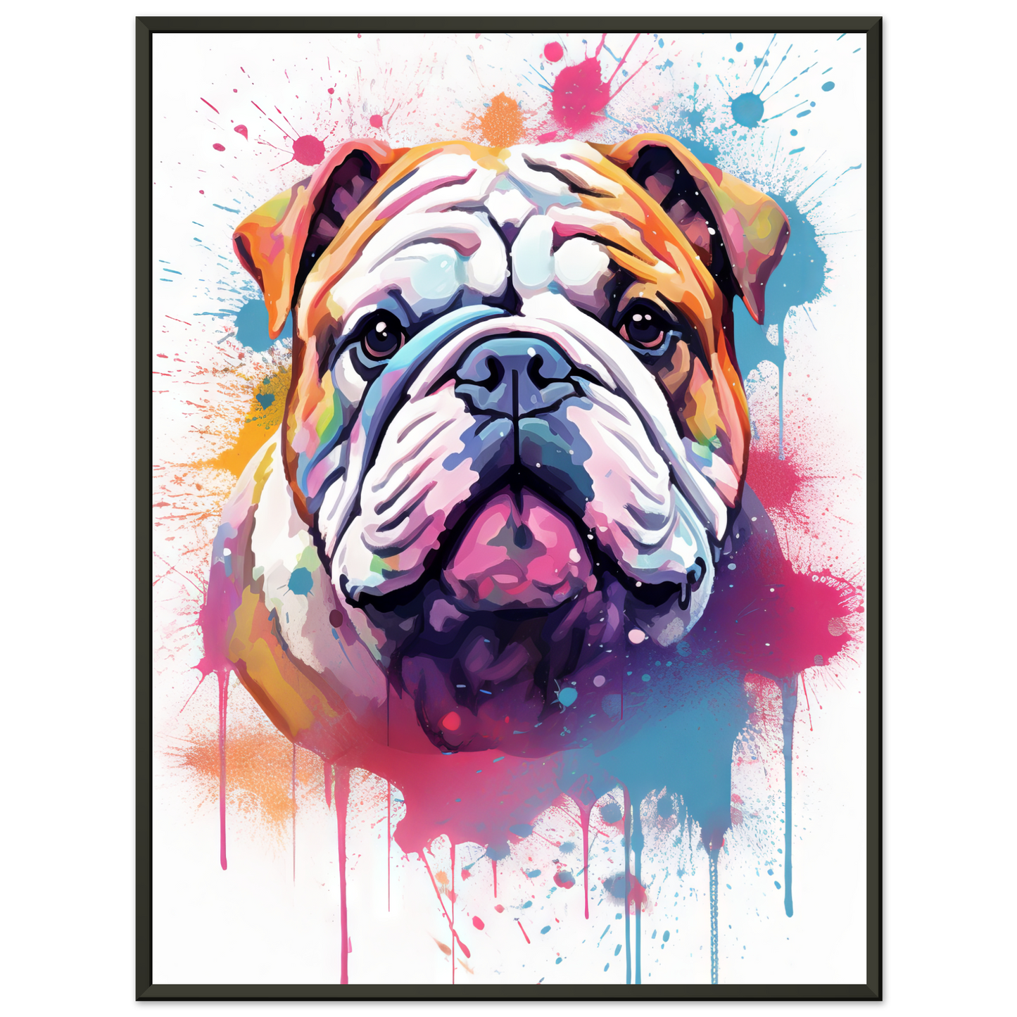 Dog Bulldog Pop Art (DOG105)