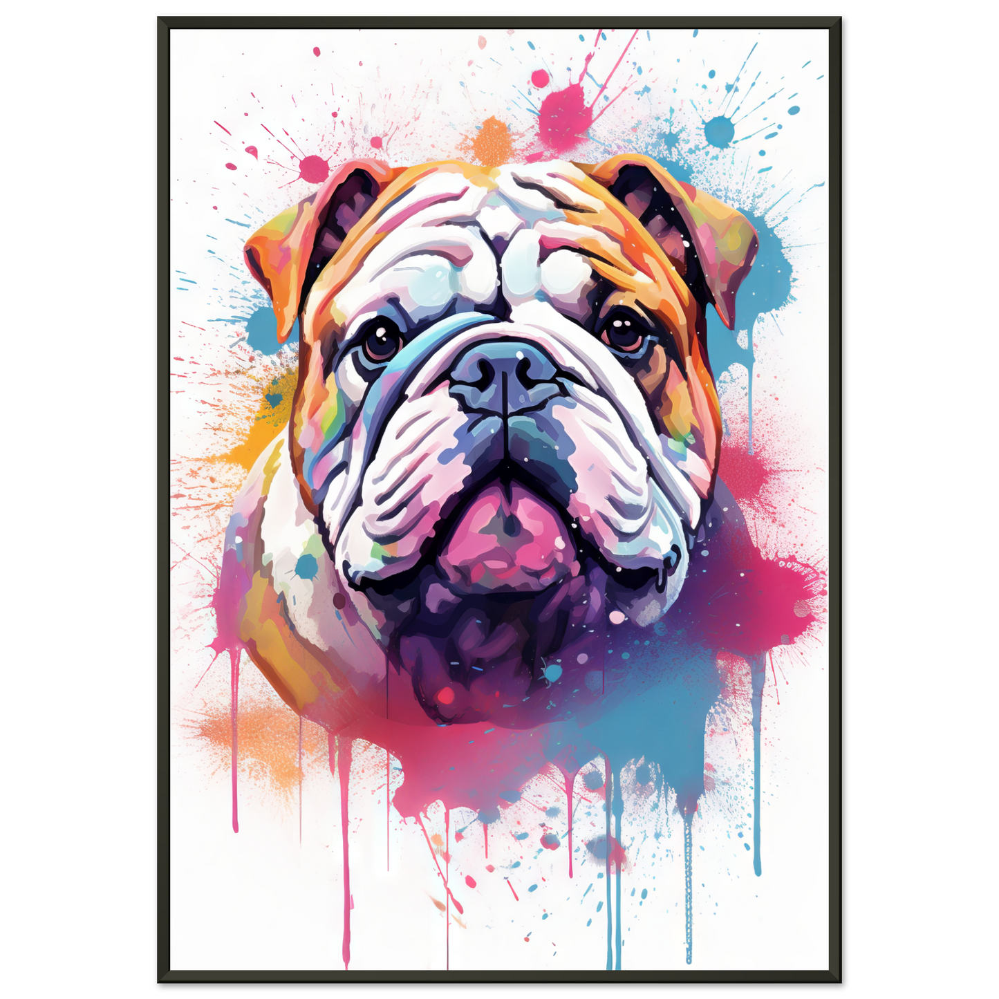 Dog Bulldog Pop Art (DOG105)