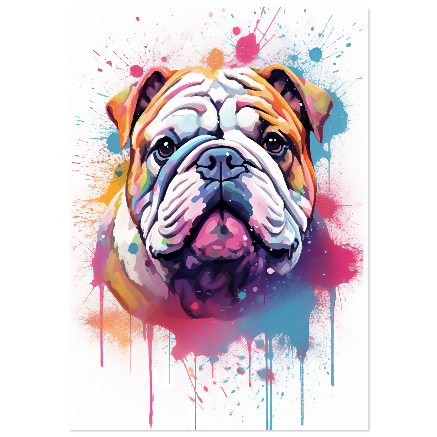 Dog Bulldog Pop Art (DOG105)