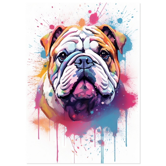 Dog Bulldog Pop Art (DOG105)