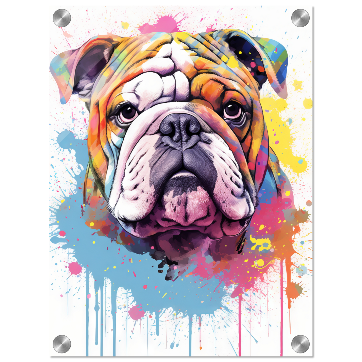 Dog Bulldog Pop Art (DOG106)