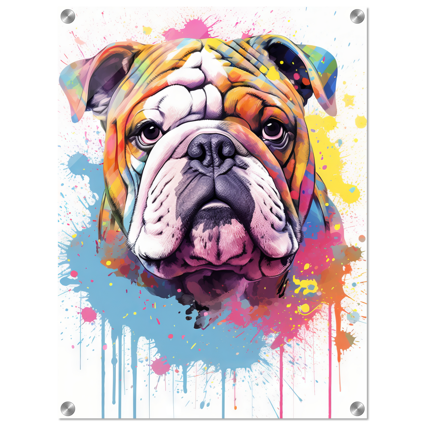 Dog Bulldog Pop Art (DOG106)