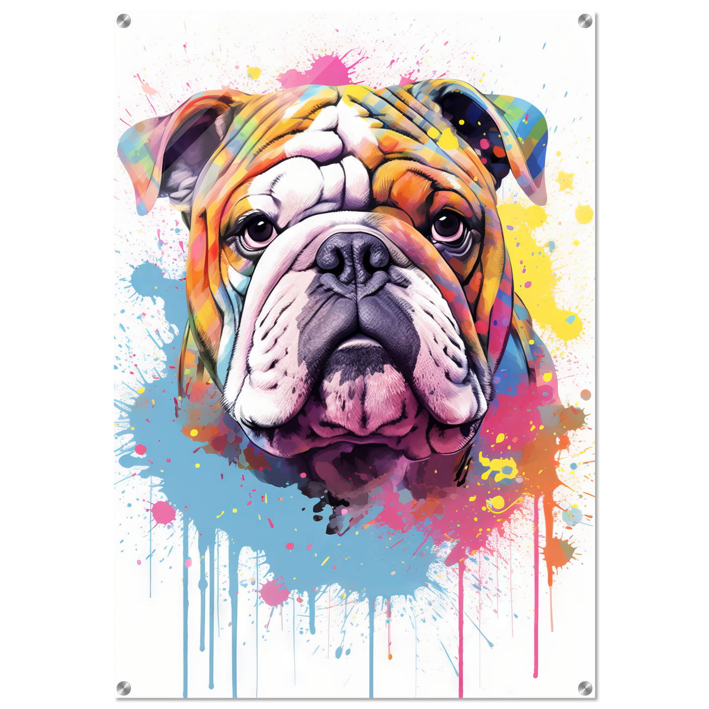 Dog Bulldog Pop Art (DOG106)