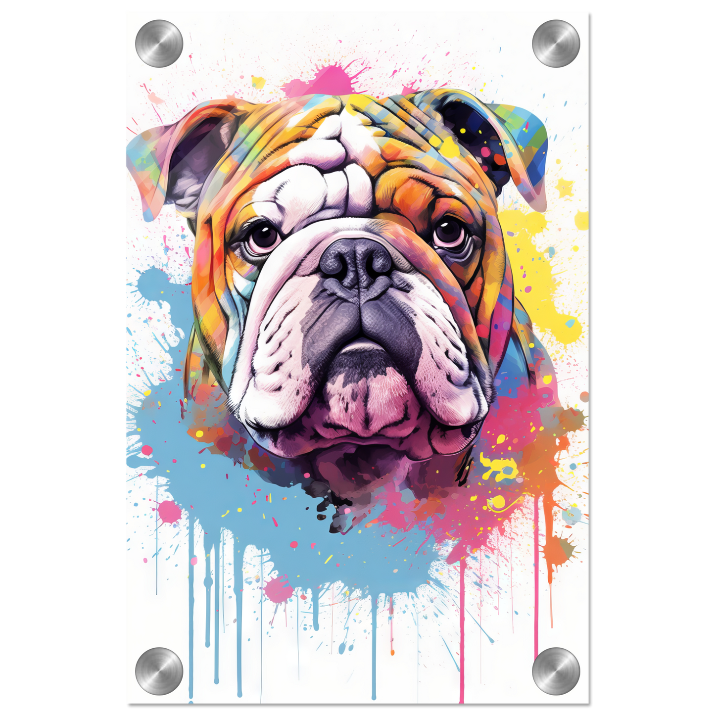 Dog Bulldog Pop Art (DOG106)
