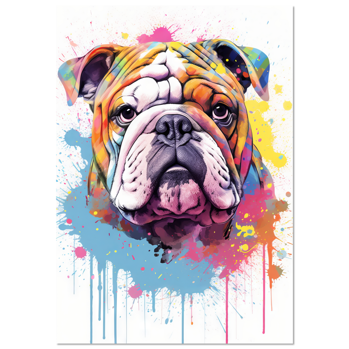 Dog Bulldog Pop Art (DOG106)