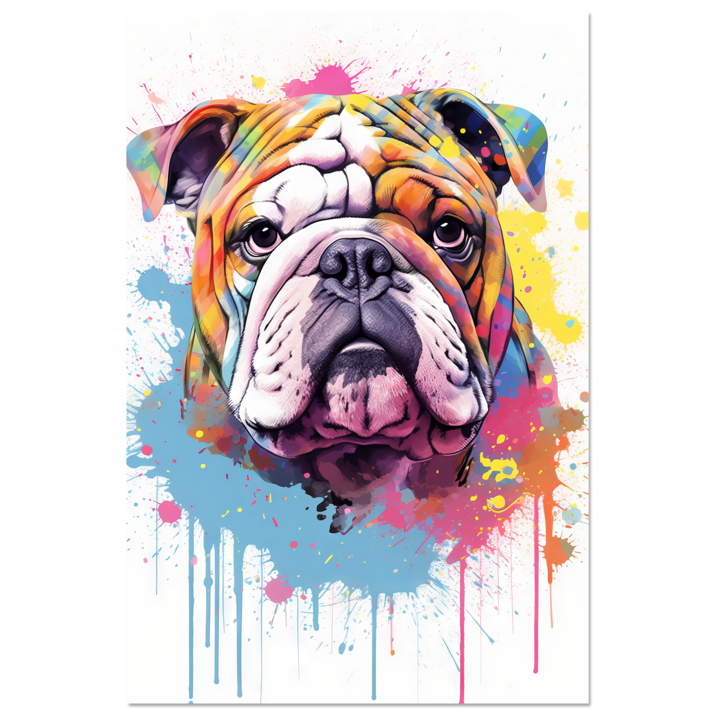 Dog Bulldog Pop Art (DOG106)