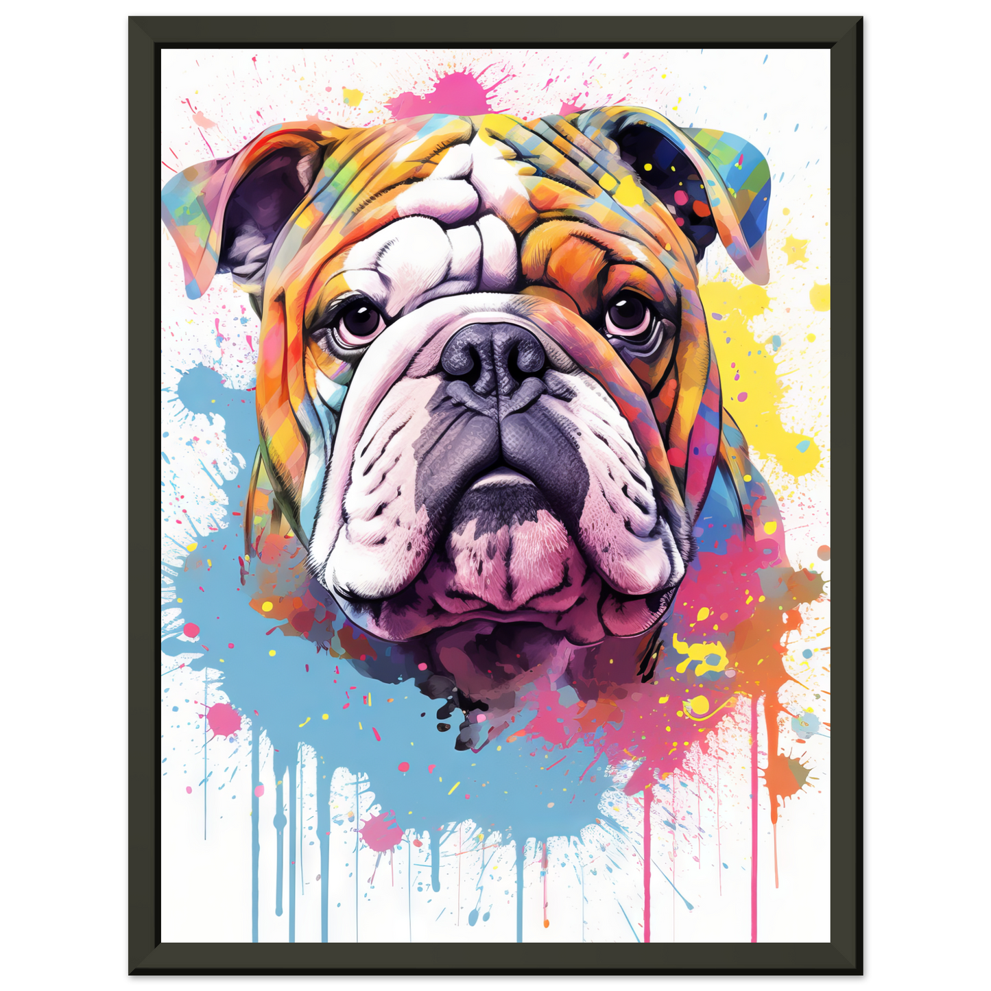 Dog Bulldog Pop Art (DOG106)
