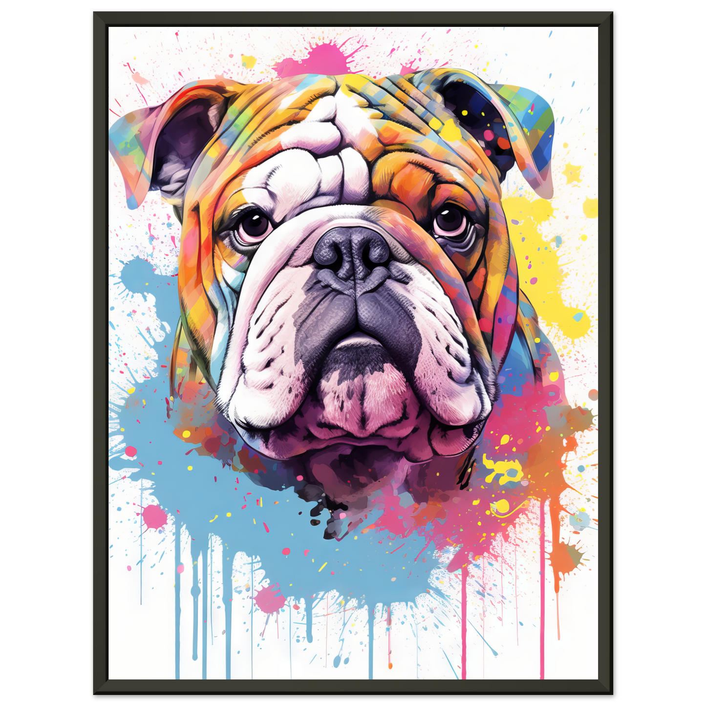 Dog Bulldog Pop Art (DOG106)