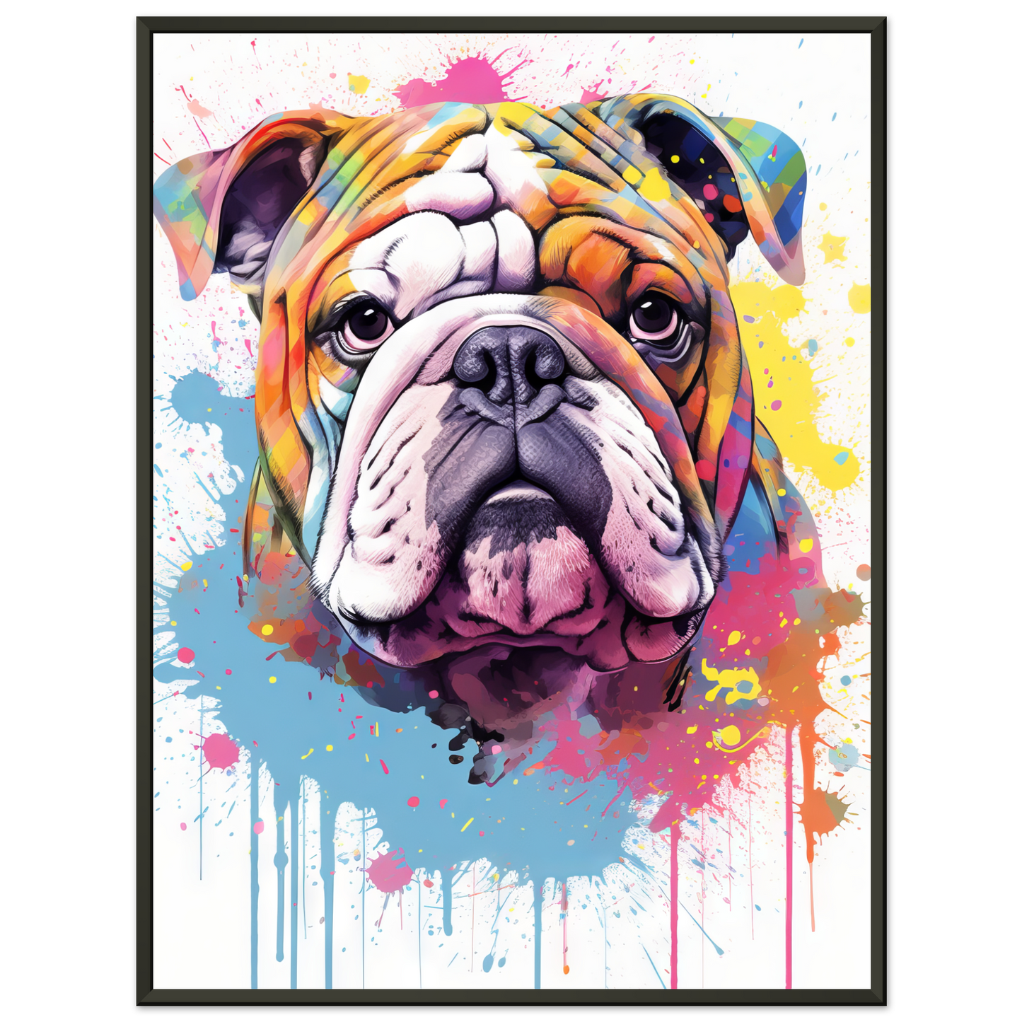 Dog Bulldog Pop Art (DOG106)