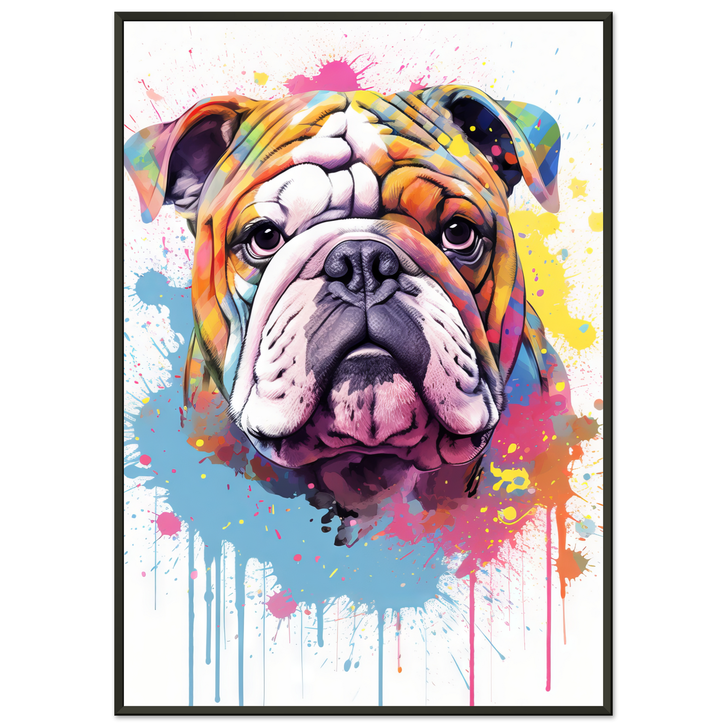 Dog Bulldog Pop Art (DOG106)