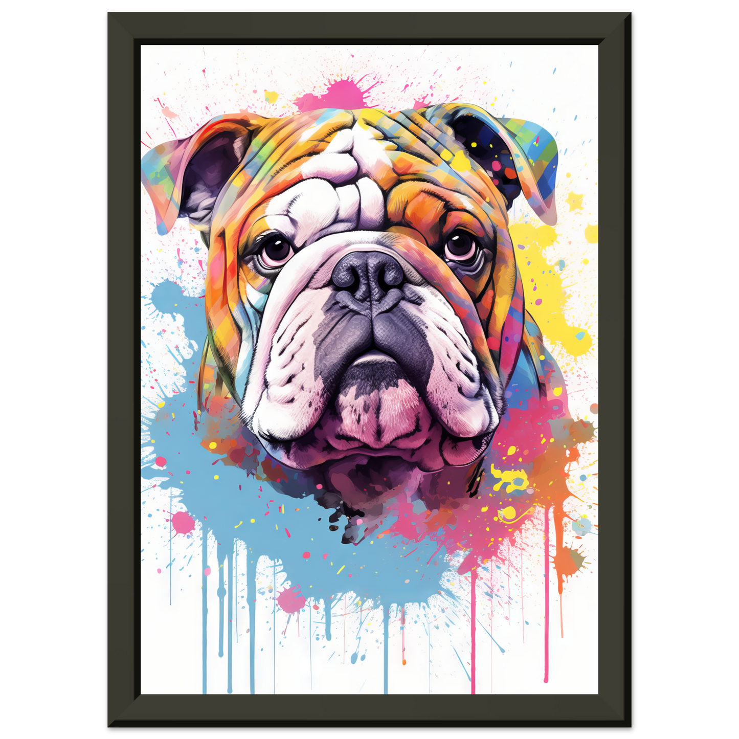 Dog Bulldog Pop Art (DOG106)