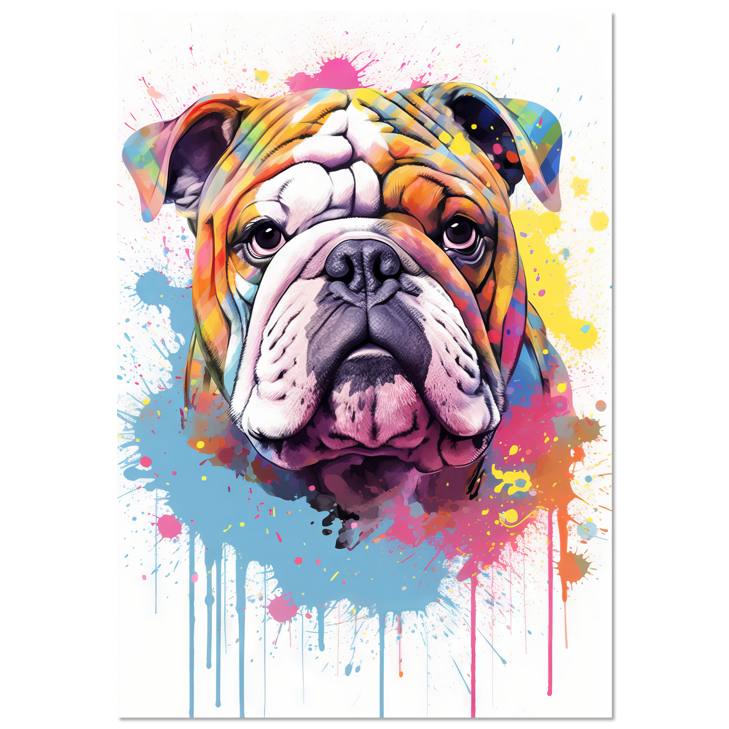 Dog Bulldog Pop Art (DOG106)