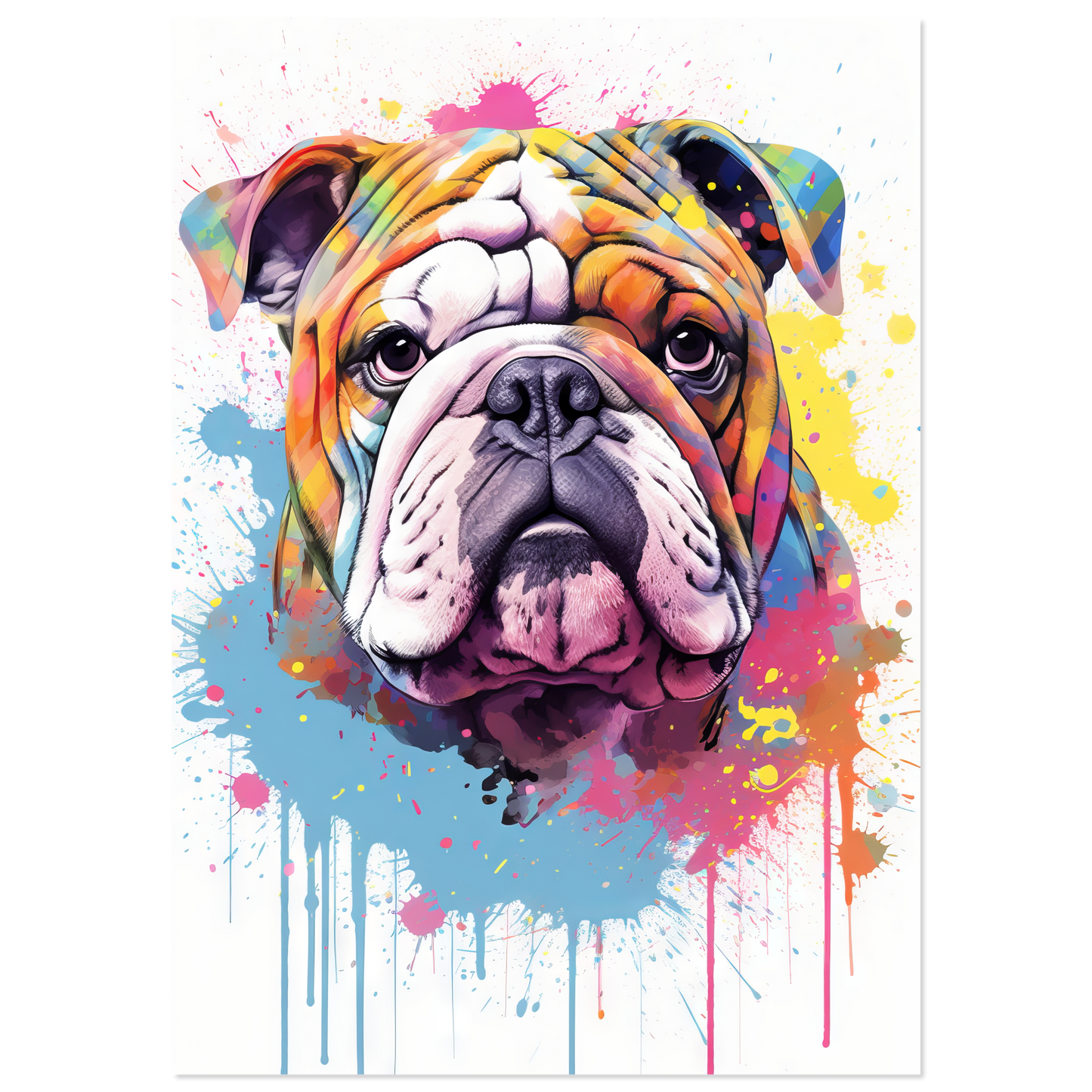 Dog Bulldog Pop Art (DOG106)
