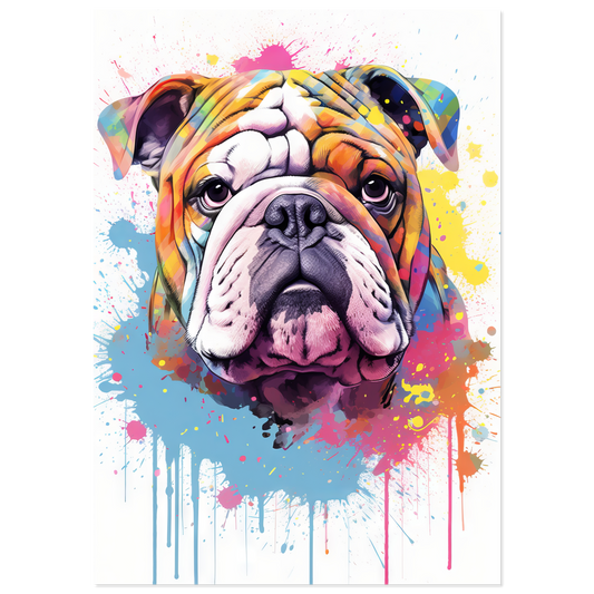 Dog Bulldog Pop Art (DOG106)