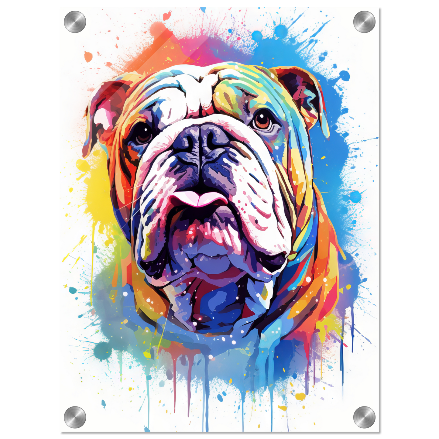 Dog Bulldog Pop Art (DOG107)