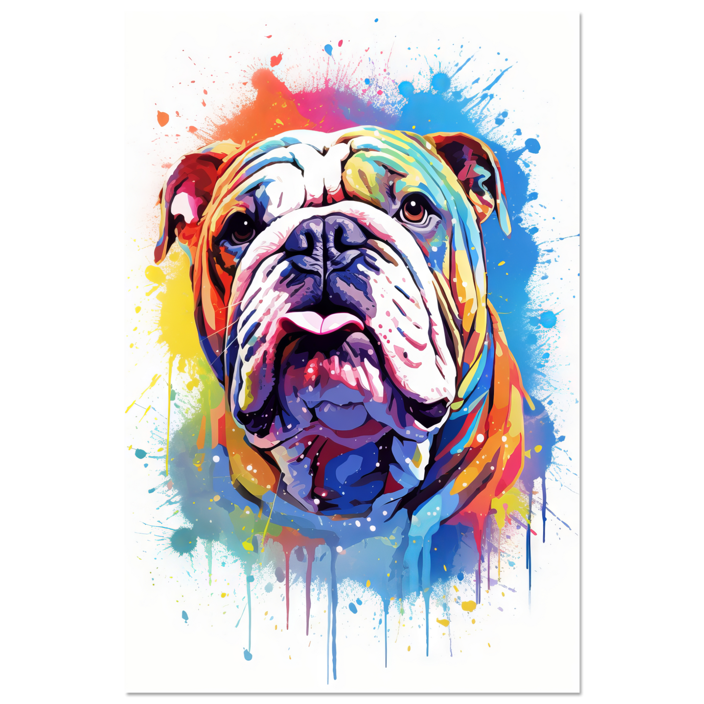 Dog Bulldog Pop Art (DOG107)
