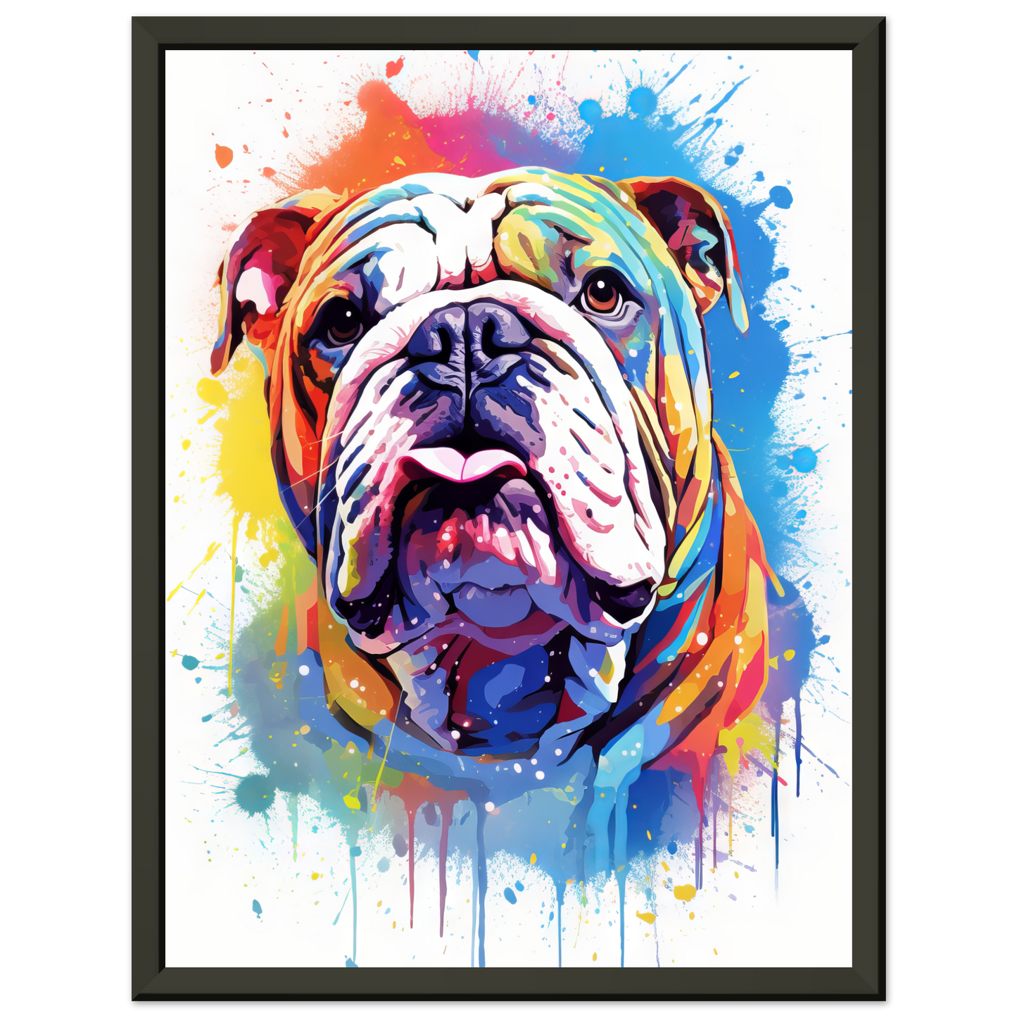 Dog Bulldog Pop Art (DOG107)