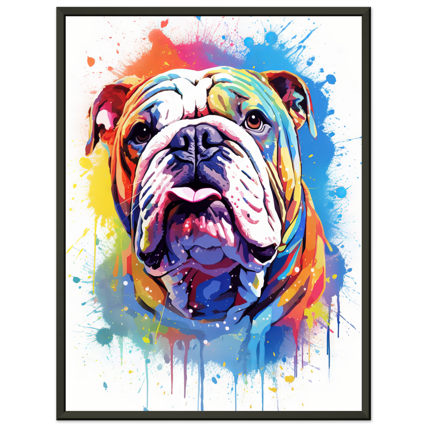 Dog Bulldog Pop Art (DOG107)