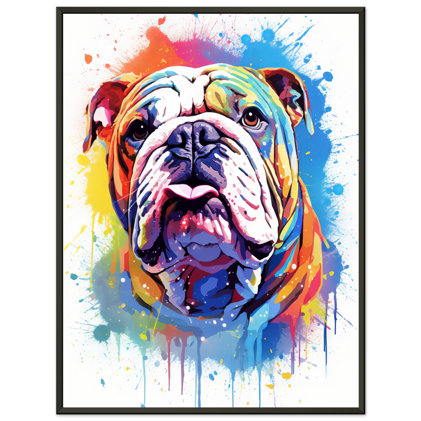 Dog Bulldog Pop Art (DOG107)