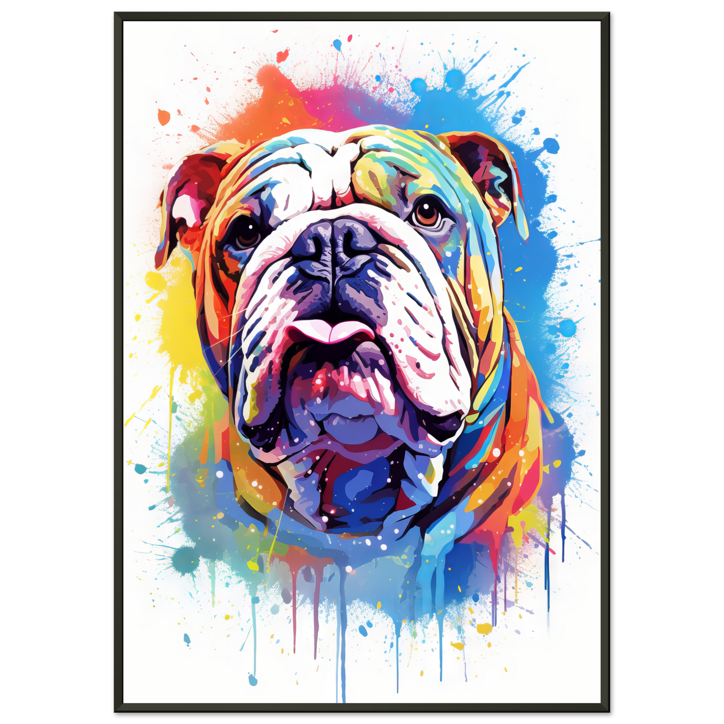 Dog Bulldog Pop Art (DOG107)